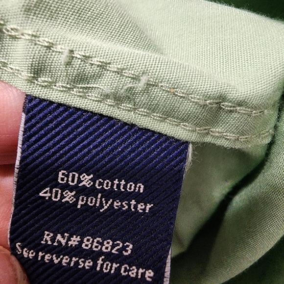 Croft & Barrow Shirt Medium Button Front Green Long Sleeve Casual Office‎ C146 - Picture 5 of 5